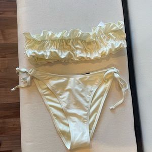 Nasty gal tube too bikini set. Ivory. Size 2